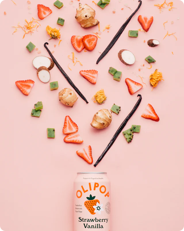 OLIPOP Curating Quality Ingredients & Sourcing Aesthetic Graphic